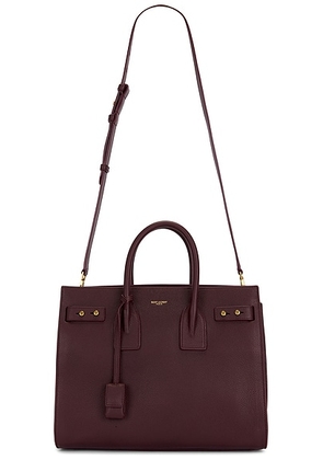 Saint Laurent Small Sac De Jour Supple Bag in Hot Wine - Wine. Size all.