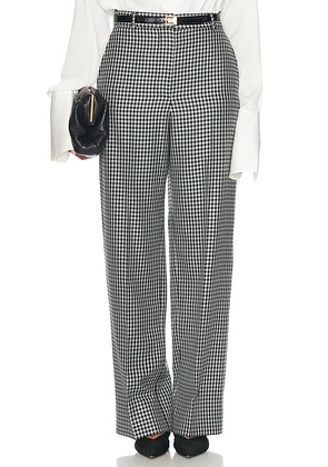 Stella McCartney Checked Loose Pant in Cream & Black - Black,White. Size 34 (also in 36, 38).