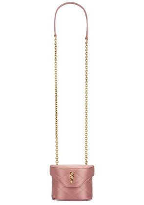 Saint Laurent Mini June Chain Bag in Dragee - Rose. Size all.