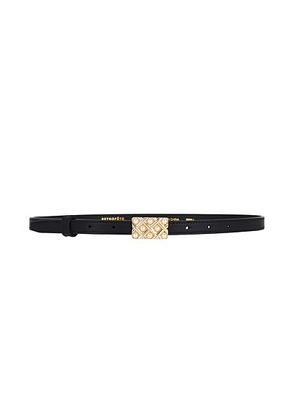 Retrofete Chari Leather Belt in Black - Black. Size L (also in ).
