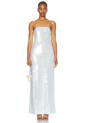 Retrofete Beth Sequin Dress in Dove - Baby Blue. Size S (also in XS).