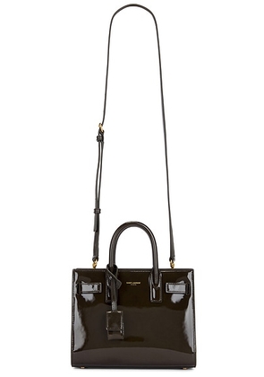 Saint Laurent Nano Sac De Jour Bag in Vineyard Green - Olive. Size all.