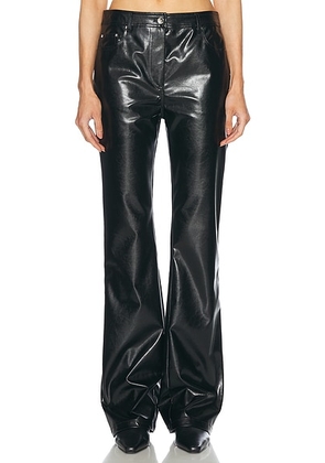 RABANNE Faux Leather Pant in Black - Black. Size 25 (also in 28, 30).