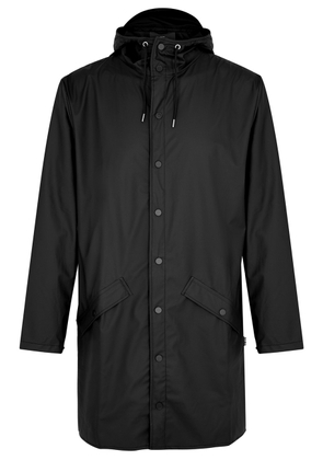 Rains Long Matte Waterproof Raincoat - Black - L