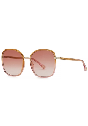 Chloe Franky Oversized Sunglasses - Orange