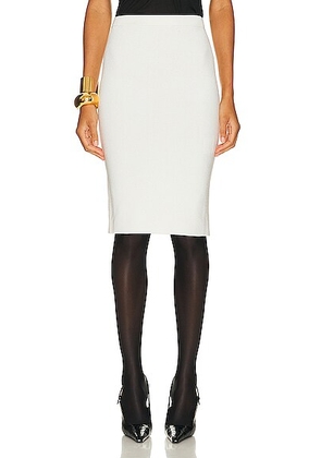 Saint Laurent Jersey Skirt in Naturel - White. Size XL (also in XS).