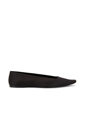 Saint Laurent Poppy Ballerina Flat in Nero - Black. Size 36 (also in 36.5, 37, 37.5, 39, 39.5, 41).