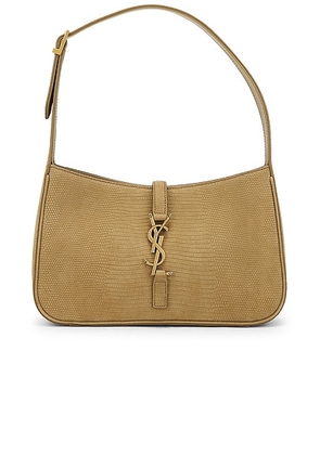 Saint Laurent Le 5 A 7 Hobo Bag in Gold Flake & Dark Gold Flake - Tan. Size all.