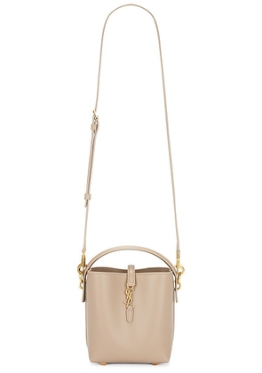 Saint Laurent Mini Le 37 Bucket Bag in Dark Beige - Beige. Size all.