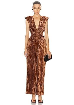 Ronny Kobo Hayley Dress in Caramel - Brick. Size XS (also in ).