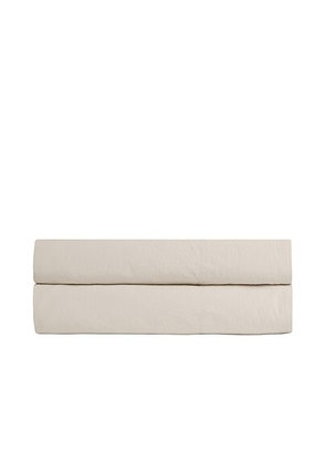 Parachute Percale Fitted Sheet in Bone - Ivory. Size TWIN (also in ).