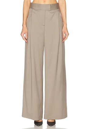 SEV Wide Leg Pant in Taupe - Taupe. Size 34 (also in 36, 38, 40).