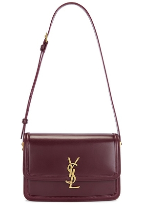 Saint Laurent Medium Solferino Bag in Hot Wine - Wine. Size all.