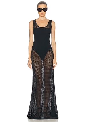 TOM FORD Vest Long Dress in Black - Black. Size L (also in M, S).