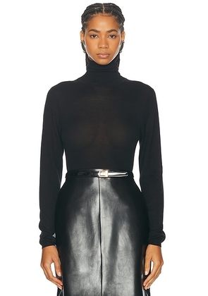 Saint Laurent Turtleneck Top in Noir - Black. Size L (also in ).