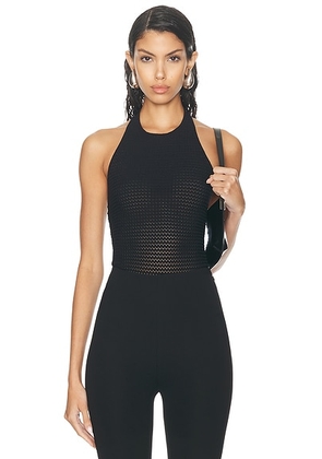 Roland Mouret Knit Bodysuit in Black - Black. Size L (also in ).