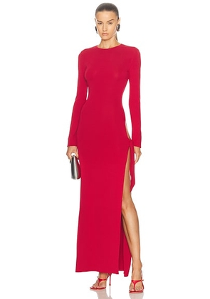 SIMONMILLER Junjo Long Sleeve Knit Dress in Sangria - Red. Size L (also in ).