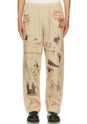 Samuel Zelig Yearbook Pant in Khaki - Beige. Size M (also in L).