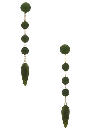 SOPHIE BUHAI Phoenician Small Earrings in Jade & Sterling Silver - Green. Size all.