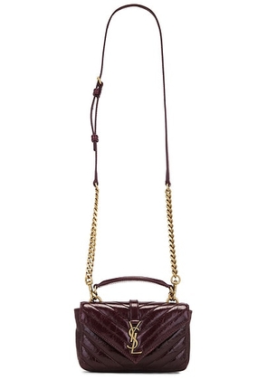 Saint Laurent Mini College Chain Bag in Hot Wine - Wine. Size all.