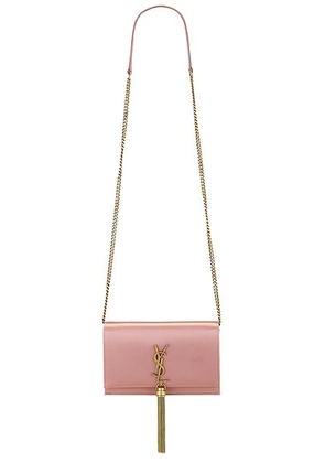 Saint Laurent Kate Chain Bag in Dragee - Rose. Size all.