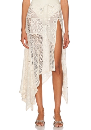 SIEDRES Felipe Skirt in Ecru - Ivory. Size 40 (also in ).