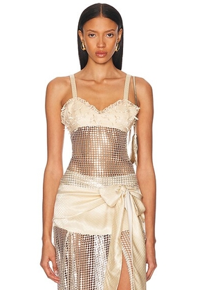 SIEDRES Locean Top in Beige - Beige. Size 36 (also in ).