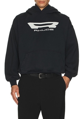 Rhude Campione Hoodie in Vintage Black - Black. Size L (also in ).