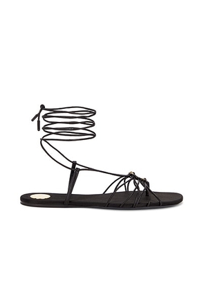 Saint Laurent Babylone Flat Sandal in Nero - Black. Size 35.5 (also in 36, 36.5, 37, 38, 39, 39.5, 40, 41).