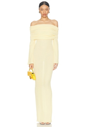 SEROYA Galleria Dress in Butter - Yellow. Size L (also in M, S, XS).