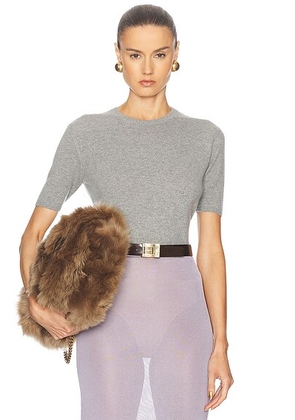 Saint Laurent Short Sleeve T-shirt in Gris Chine - Grey. Size M (also in S).