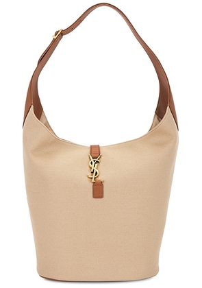 Saint Laurent Le 5 A 7 Hobo Bag in Desert Dust & Brick - Taupe. Size all.