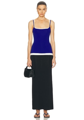 Staud Ignacio Dress in Deep Sea  Black  & Ivory - Blue,Navy. Size S (also in XS).