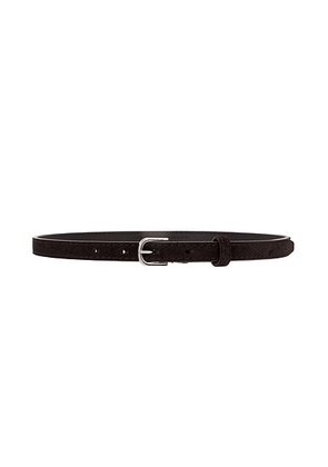 Toteme Thin Suede Trouser Belt in Espresso - Brown. Size 90 (also in ).