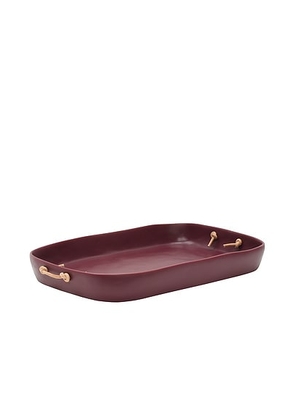 Tina Frey Designs Extra Large Tray in Oxblood - Burgundy. Size all.