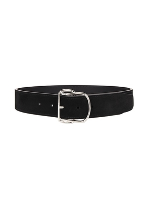 Toteme Swirl Suede Belt in Black - Black. Size 70 (also in 80, 90).