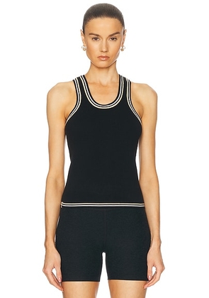 THE UPSIDE Mimi Knit Tank Top in Black - Black. Size XS (also in ).