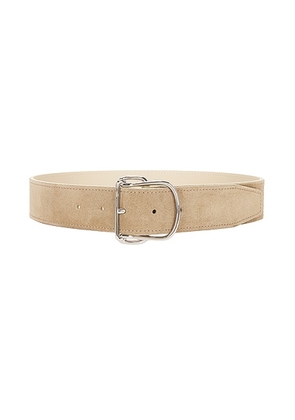 Toteme Swirl Suede Belt in Desert - Tan. Size 70 (also in ).