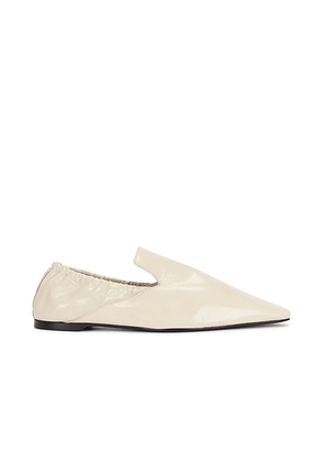 Toteme Elastic Back Leather Loafer in Sand - Tan. Size 36 (also in 37).