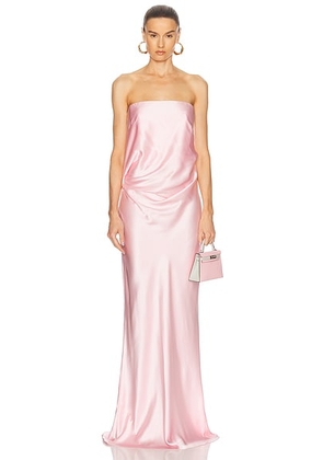 The Sei Draped Strapless Gown in Ballet - Pink. Size 0 (also in 2, 8).