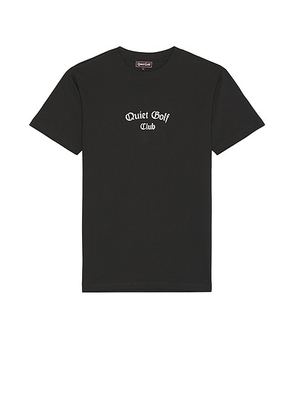 Quiet Golf Valley Tee in Black - Black. Size M (also in S).