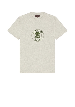 Quiet Golf Quiet Oak Tee in Ash - Light Grey. Size M (also in S).