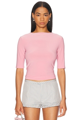 Sandy Liang Quill Top in Pink - Pink. Size L (also in S, XS).