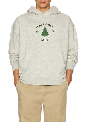 Quiet Golf Arrowhead Hoodie in Ash - Light Grey. Size S (also in ).