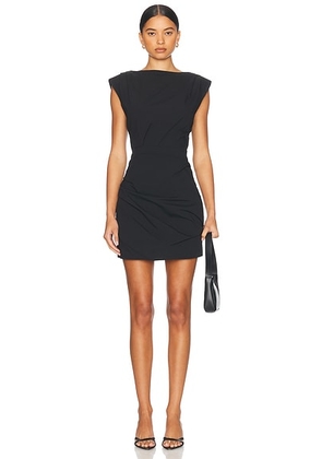 St. Agni Bateau Tuck Mini Dress in Black - Black. Size XS (also in ).