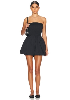 SIMONMILLER Via Smocked Strapless Mini Dress in Black - Black. Size L (also in XL).
