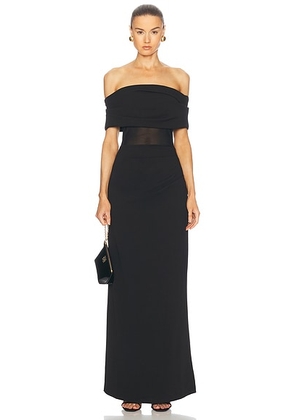 SEROYA Isabel Gown Dress in Black - Black. Size S (also in XS).