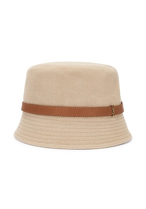 Saint Laurent Canvas Bucket Hat in Beige & Light Brown - Beige. Size 57 (also in ).