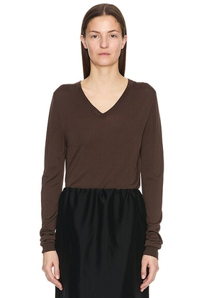 The Row Katarina Top in Brown - Brown. Size L (also in ).