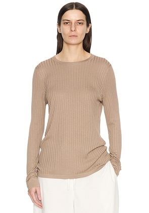 The Row Keya Top in Beige - Beige. Size L (also in M, S, XL).